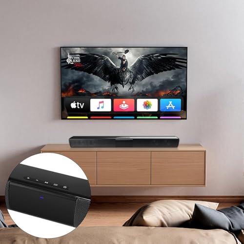 Kabelloser Bluetooth 5.0 Soundbar-Lautsprecher für Fernseher mit Fernbedienung, True Wireless 20 W USB wiederaufladbar,EQ-Modus für Heimkino, Audio, PC, TV, Telefon, Laptop – Bild 6