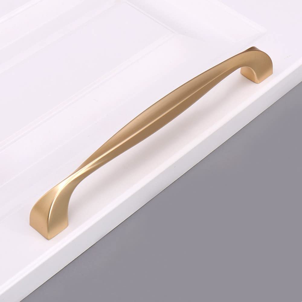 Poignée de meuble cuisine en alliage de zinc or 160 mm pour porte de chambre moderne