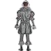 Party City Tattered Pennywise Halloween Costume for Adults, IT Chapter Two, Standard, with Jumpsuit, Mask and Collar Multicolor