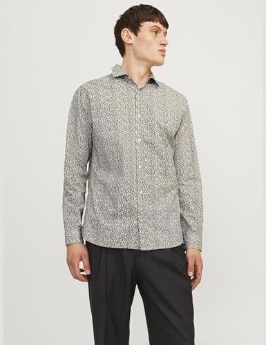 JACK & JONES Herren Stretch Ls Shirt Sn Hemd +Stretch +Formales Anziehen +Comfortable Trägheit +XL +Blackpool