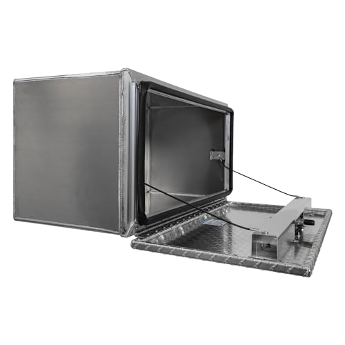 Image of Buyers Products 1706505 Silver Pro Series Aluminum Underbody Truck Box with Diamond Tread Door, 18x18x 36 Inch, Durable Vehicle Tool Box for Storage and Organization