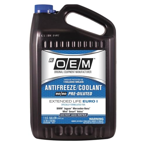 Image of OEM Recochem European Vehicles Premium Antifreeze 50 /50 Extended Life Coolant - Euro I Blue, 1 Gallon, 4 Pack