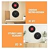 SHINEOFI 4pcs 12 Inch Vinyl Record Wall Decor Set – Retro Red Sticker Plain Black Vintage Music Record Decorations for Room, Party, and Indoor Wall Art #2