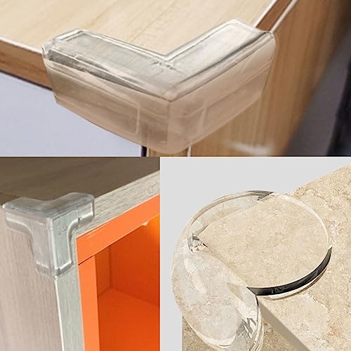 Dajidafu Caja fuerte ABS y protección de esquinas, pieza de mueble, 1 pieza de vidrio, borde de protección de muebles definitivo y Metal o vidrio, circular