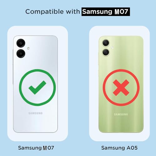 Image of Fashionury Clear Back Cover Case for Samsung Galaxy M17e 5G / M07 / A07 / F07 / F70e / A07 5G | Anti-Yellow Acrylic Hard Back + Soft TPU Bumper | 360 Protection | Slim Transparent Bumper Case (Clear)