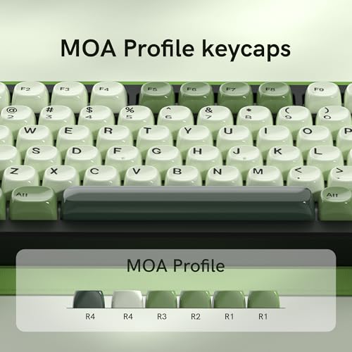 Image of dagaladoo PBT Keyboard keycaps Ceramic Style,Green moa keycaps