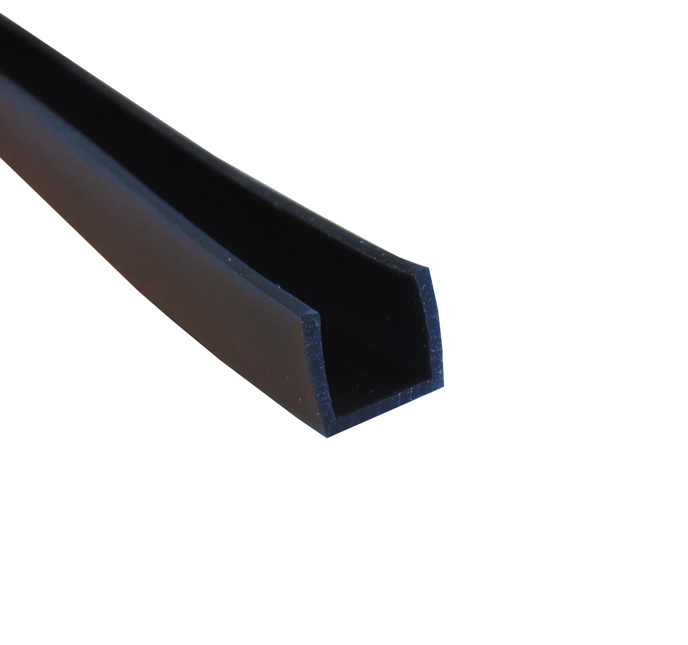 Black Silicone U Shape Seal Trim for 10mm Edge - Priced Per Metre