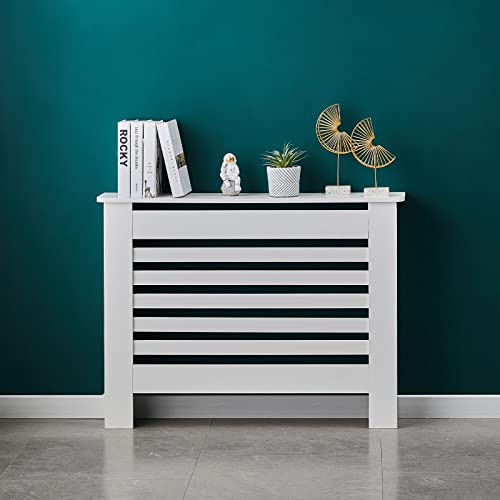 CLIPOP Housse de radiateur Moderne Peinte en Blanc pour Meubles de Maison, Blanc, Taille M Cover