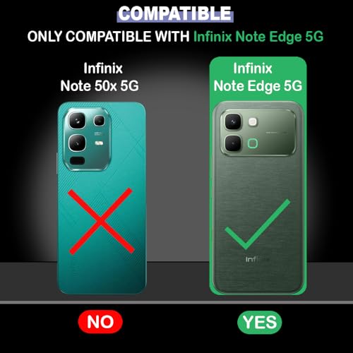 Image of Back Cover Infinix Note Edge 5G | MagFit Ring Design (Non-Magnetic) | Shockproof Case | Anti-Slip Grip | Raised Camera Edges | Slim Protective Case for Infinix Note Edge 5G (Steel Blue)