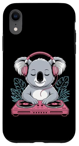 Koala Dj Con Cuffie E Giradischi Custodia per iPhone XR