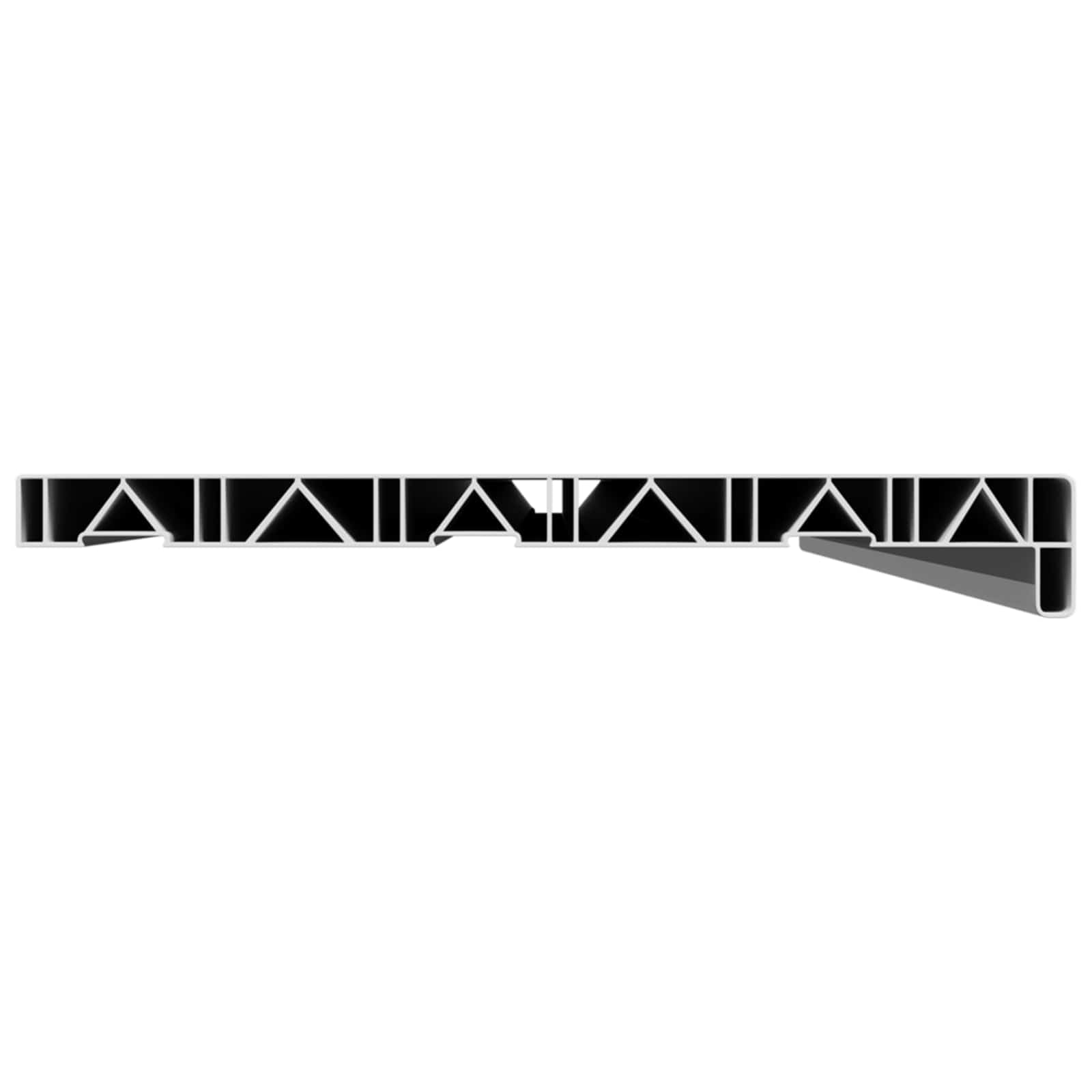Biały wspornik okienny 120 x 35 x 4,5 cm PCW | Odporny na wilgoć, łatwa do czyszczenia gładka powierzchnia, instalacja klejem, do użytku wewnątrz i na zewnątrz