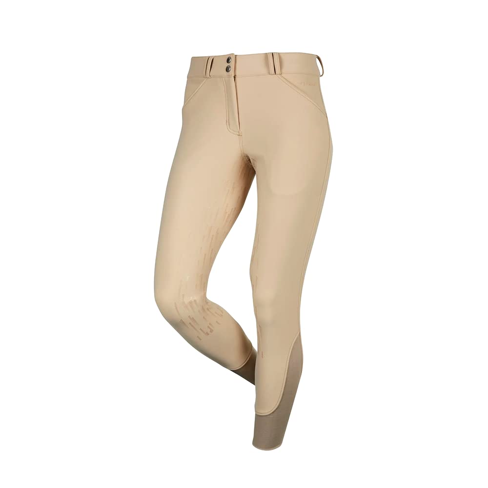 Lemieux Women's Beige Drytex Waterproof Jodhpurs For - Equestrian Riding Tights - Full Seat Horseback Riding Gear (Beige/Uk12)
