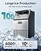 EUHOMY Commercial Ice Maker Machine, 100lbs/24H Stainless Steel Under Counter ice Machine with 33lbs Ice Storage Capacity, Freestanding Ice Maker.