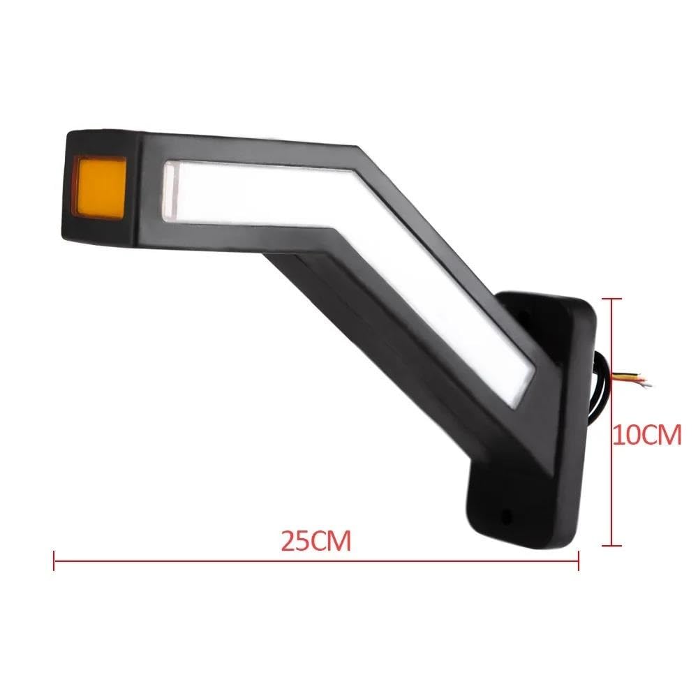Ensemble Feux Arrière Voiture Feu Position Latéral Pour Camion 2 Pièces Éclairage Universel Pour Remorque Et Van Lampe Tige Néon Étanche 12V 24V