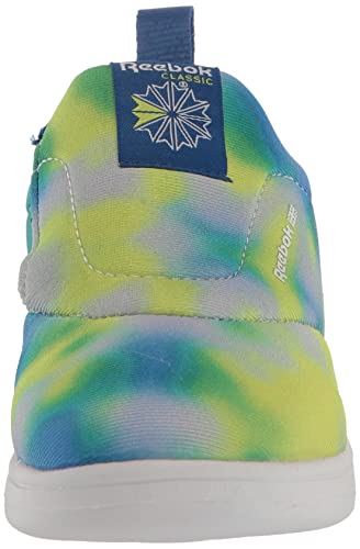 Reebok Kids Club C Slip On Sneaker, Vector Blue/Acid Yellow/White, 7 M (Toddler)2