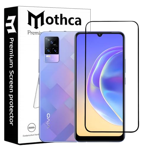 Image of Mothca Military-Grade Tempered Glass Screen Protector Compatible for Vivo V20 / V21 with Edge to Edge Coverage - Case Friendly, Anti-Scratch & Bubble-Free Installation Kit