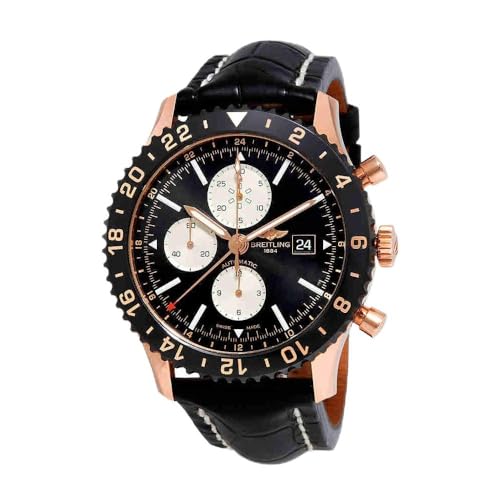 Breitling Chronoliner Black Dial Automatic Mens Chronograph Leather Watch R2431212/BE83-761P