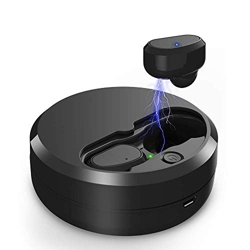 XIAOWU Wireless Earbuds, True Wireless Bluetooth Headphones Mini Sweatproof Sport Headsets in-Ear Noise Cancelling with Built-in Mic and Charging Case for iPhone iPad Android Smartphone