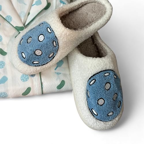 Cozy Memory Foam Cute Slippers with Pickleball Design - Trendy and Comfortable Cute Slippers for Women with Non-Slip Rubber Sole, Fun Slippers, Suitable as Gift, Indoor Outdoor Use4