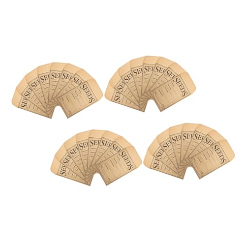 WEKADRIN 50個ミニクラフト紙封筒 自己粘着 小型 茶色の封筒 種子保存用 花 野菜種子収納 コイン 小物整理用 再利用可能 小けパケット