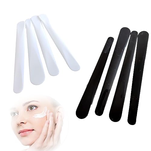 LJFEA 8 Pcs Spatules Cosmétiques, Visage Crème Cuillère, Spatules Masque, Plastique Maquillage Spatule, pour Mélanger et Prélever des Echantillons