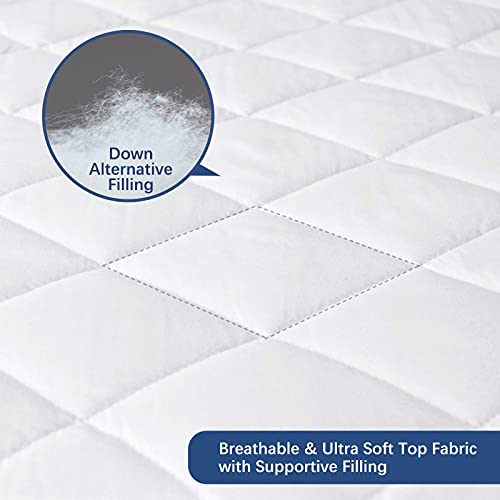 Moonsea Rv Short Queen Mattress Topper Pad Protector Waterproof, Absorbent 60 Inch X 75 Inch Mattress Pads Quilted Fitted Mattress Protector, Short Queen Mattress Cover For Rv Queen Bed thumb #4
