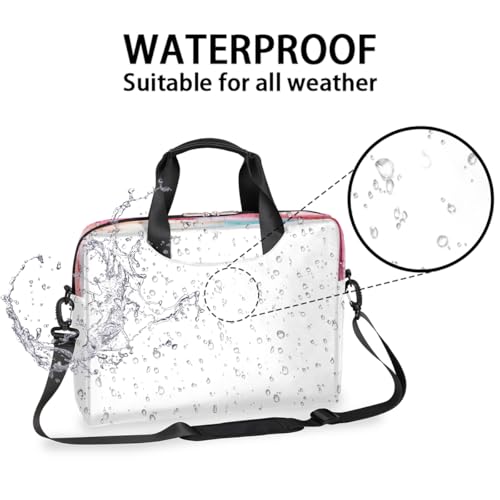 Bolso maletín para laptop 15.6 pulgadas textura líquida rosa azul miniatura 3
