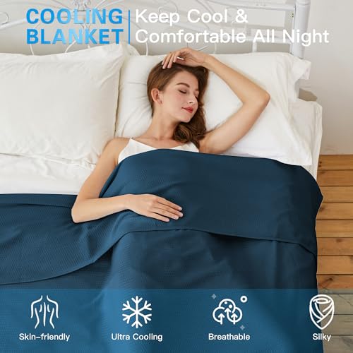 Image of AmyHomie Cooling Blanket 79 inchx91 inch, 100% Rayon Derived from Bamboo
