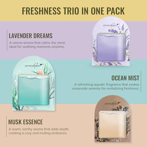 Image of Aromahpure Gel Wink Hanging Car Perfume | Long-Lasting Gel Based Car Air Freshener | Car Accessories | Last Up to 30 Days (Lavender-Musk-Ocean)