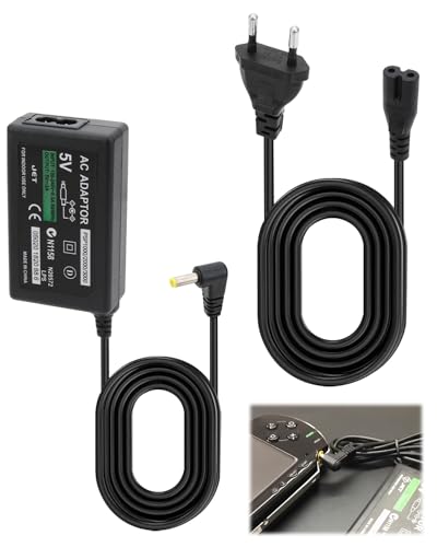 Cargador para Sony PSP 3000/2000 / 1000, 5V 2A Fuente de Alimentación AC Pared Cargador, Adaptador de Alimentación para PSP Consola, Power Adapter para 1000 2000 3000