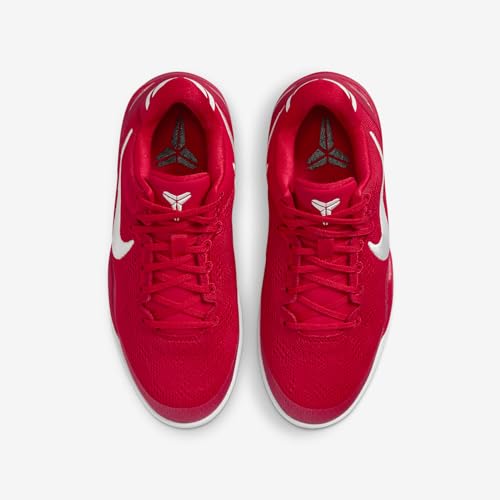 Kobe 8 Big Kids' Basketball Shoes (FN0266-601, University Red/University Red/White) Size 3.54