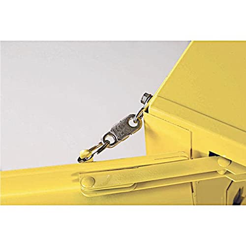 Justrite 891220 Sure-Grip Ex 12 Gallon, 35" H X 23-1/4" W X 18" D, 1 Door, 1 Shelf , Self-Close Yellow Compact Flammable Storage Cabinet #TOP4