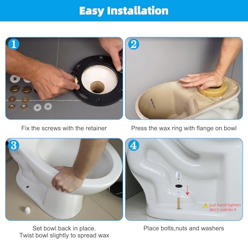 Hibbent 2 Pcs Toilet Wax Ring, Toilet Bowl Wax Seal Kit with Closet Bolts - image 7
