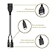 DSYJ Micro USB Host OTG Cable with Micro USB Power for Samsung S7 Edge, S6 Edge, S5, S4 & Nexus 10 9 7 4 Player + All Others 2 Pack