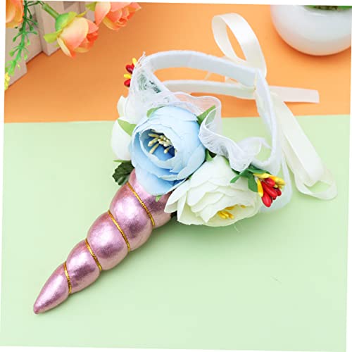 Sombrero Disfraz Unicornio para Perros y Gatos Rosa miniatura 3