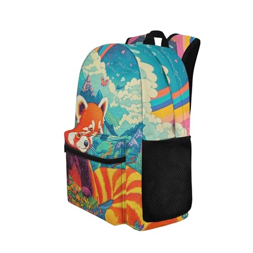 Cute Girls Backpack for Elementary School Red Panda Kids Backpack with Padded Lightweight 17 Inch Girls Bookbag for Middle School Bag Durable Casual Daypack2