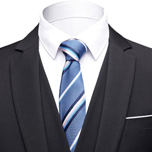 Men's Bridegroom Solid Slim Business 3 Piece Suit Single-Breasted Blazer Jacket Vest Pants Prom Party Formal Suits2