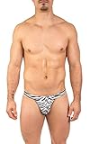 Gary Majdell Sport Men's Hot Prints Micro Bikini Swimsuit (Zebra, Large)