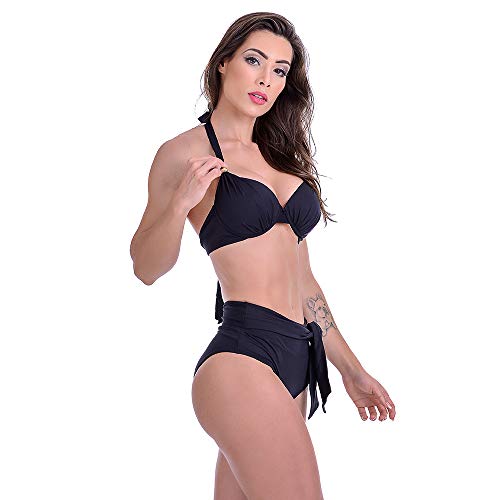 Biquíni Hot Pants Com Bojo Meia Taça Preto Summer Soul (G)