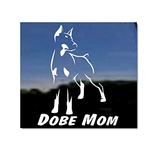 Dobe Mom ~ Doberman Pinscher Vinyl Window Auto Decal Sticker