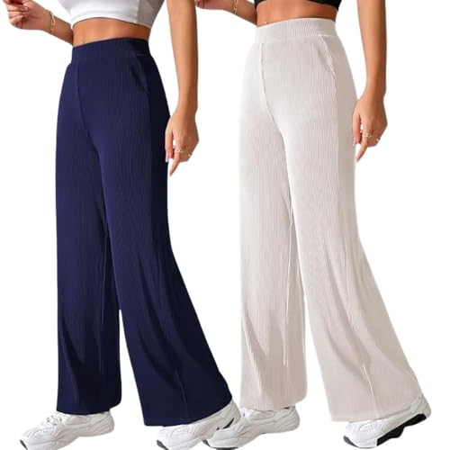 Image of GRECIILOOKS Women's Parachute Cargo Pants - High Waist Flared Korean Trousers| Trendy Casual Wear for Daily & Travel Use (Available in Plus Size)