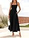 ZESICA Women's Summer Sleeveless Halter Midi Dress 2026 Off Shoulder High Waist Flowy Beach Wedding Guest Long Dresses Black Large