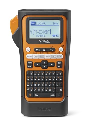 Brother P-Touch E310BTVP professionelles Beschriftungsgerät für 18 mm breite TZE-Schriftbänder und 11,2 mm breite HSe-Schrumpfschläuche, Thermotransferdruck