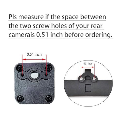 Image of Arbutin Reverse Rear License Plate Bracket Universal Car Dash Cam Mirror Kit Rearview Mount, Installation Holder for Backup View Camera