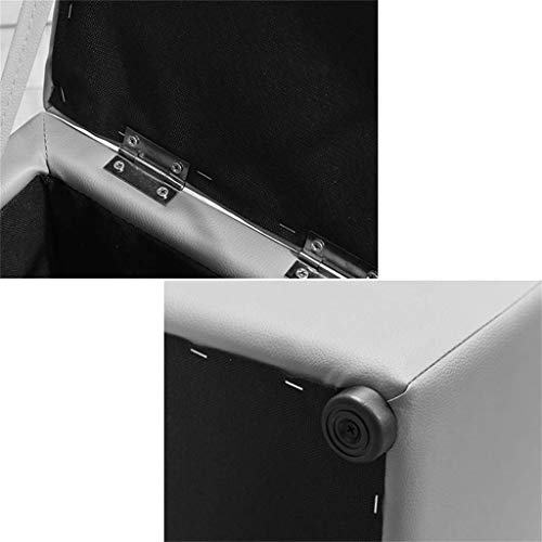 Reposapiés de cuero acolchado suave taburete elegante con almacenamiento interno para dormitorio 6