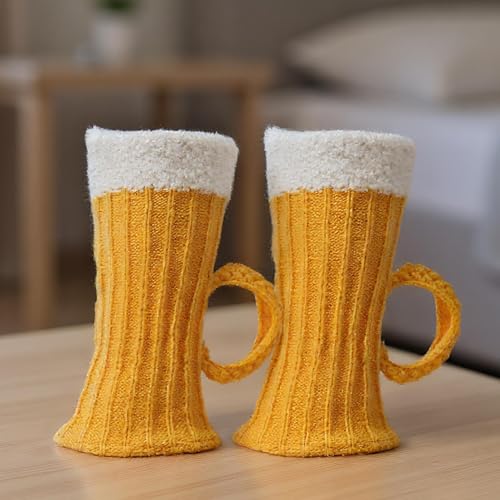 Calentadores de piernas tejidos a ganchillo estilo taza de cerveza, accesorio original para niñas 3
