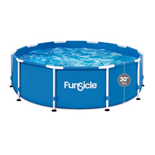 Genérico Piscina Redonda elevada de 8' x 30' Activity con Bomba de Filtro SkimmerPlus 2 en 1: fácil instalación para divertirse en el jardín (10 pies x 30 Pulgadas).