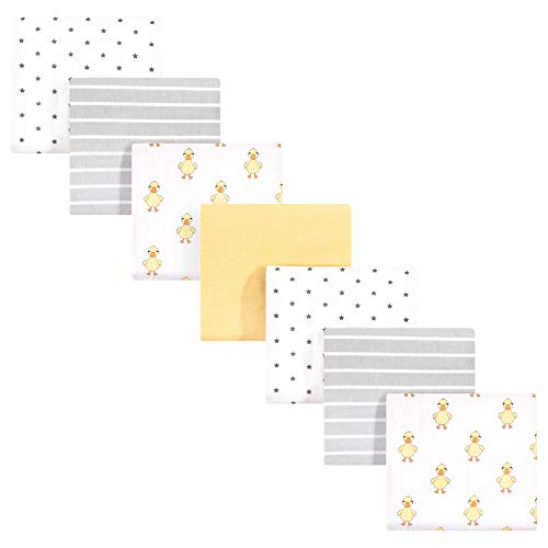 Image of Hudson Baby Unisex Baby Cotton Flannel Receiving Blankets Bundle, Duck, One Size