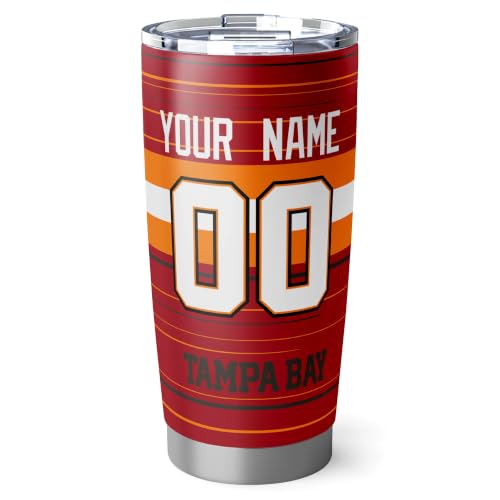 Image of Tampa Tumbler 20oz Travel Mug Gifts Custom Name Number