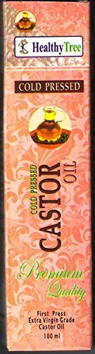 Healthy Tree 100% Pure Castor Oil 100ML.(Pack of 2) Extra Virgin, Cold Pressed, Non GMO for Hair, Eye Lashes & Eyebrow Growth. Repair Hair, Moisturise Skin & Lips